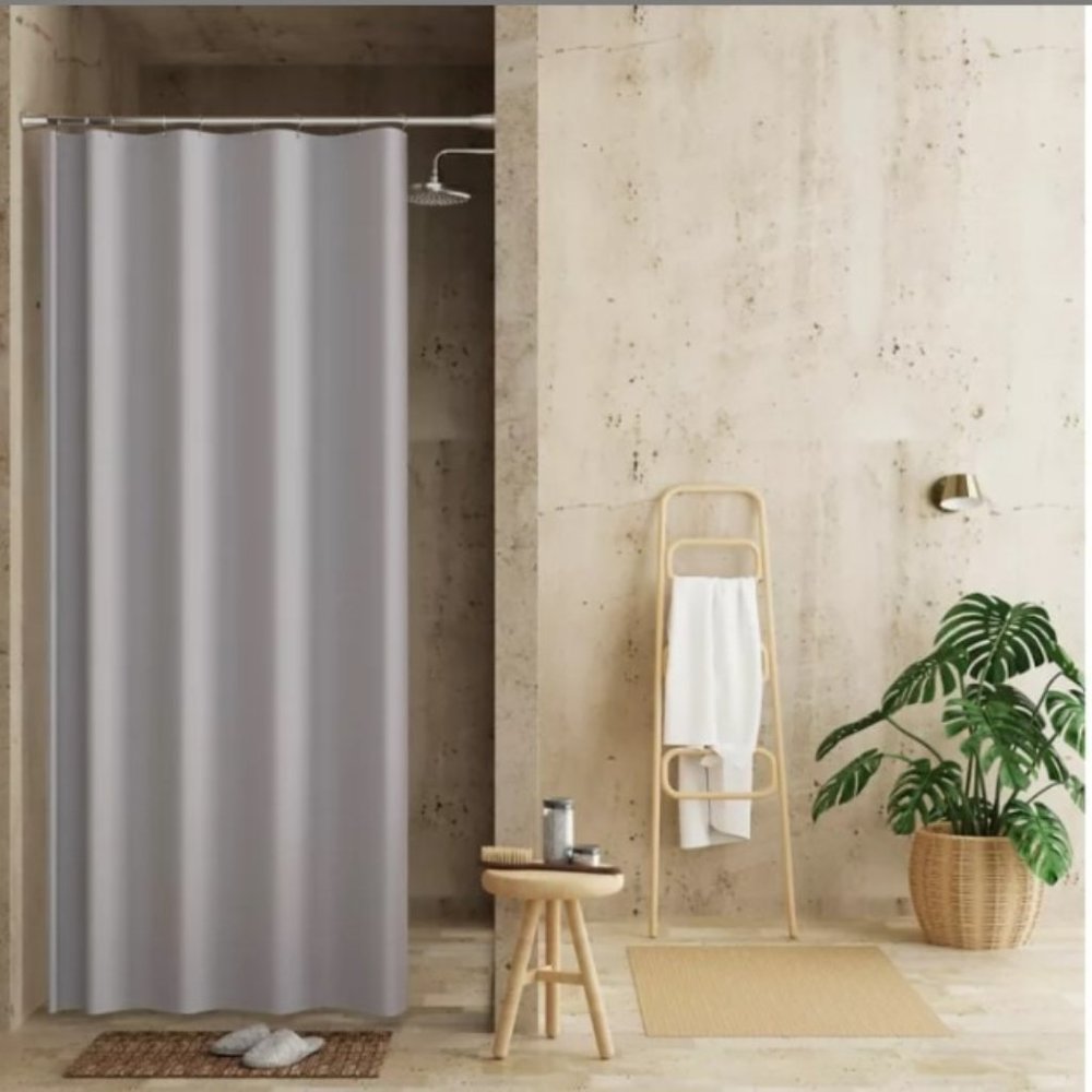 Haven 54" X 78" Stall Recycled Cotton Waterproof Shower Curtain Liner in Grey